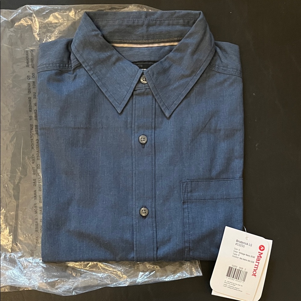 Marmot Men's Denim Blue Casual Shirt